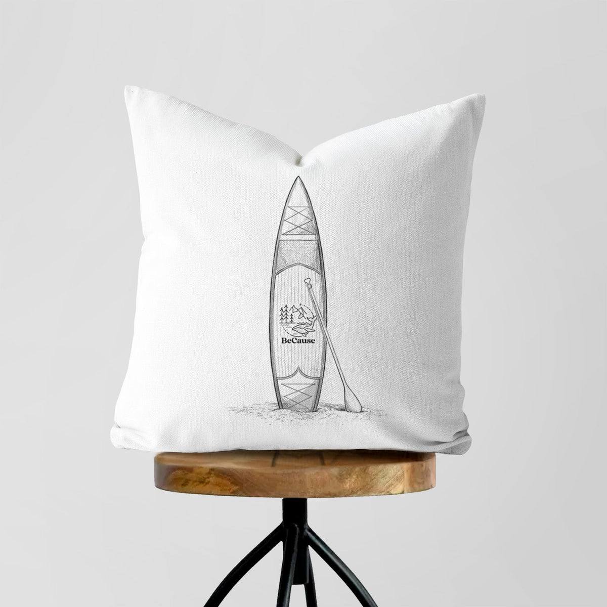 Stand-up Paddle Board - Throw Pillow Cover