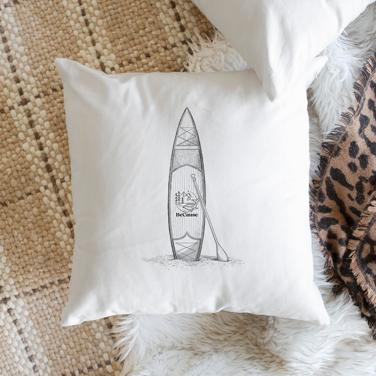Stand-up Paddle Board - Throw Pillow Cover