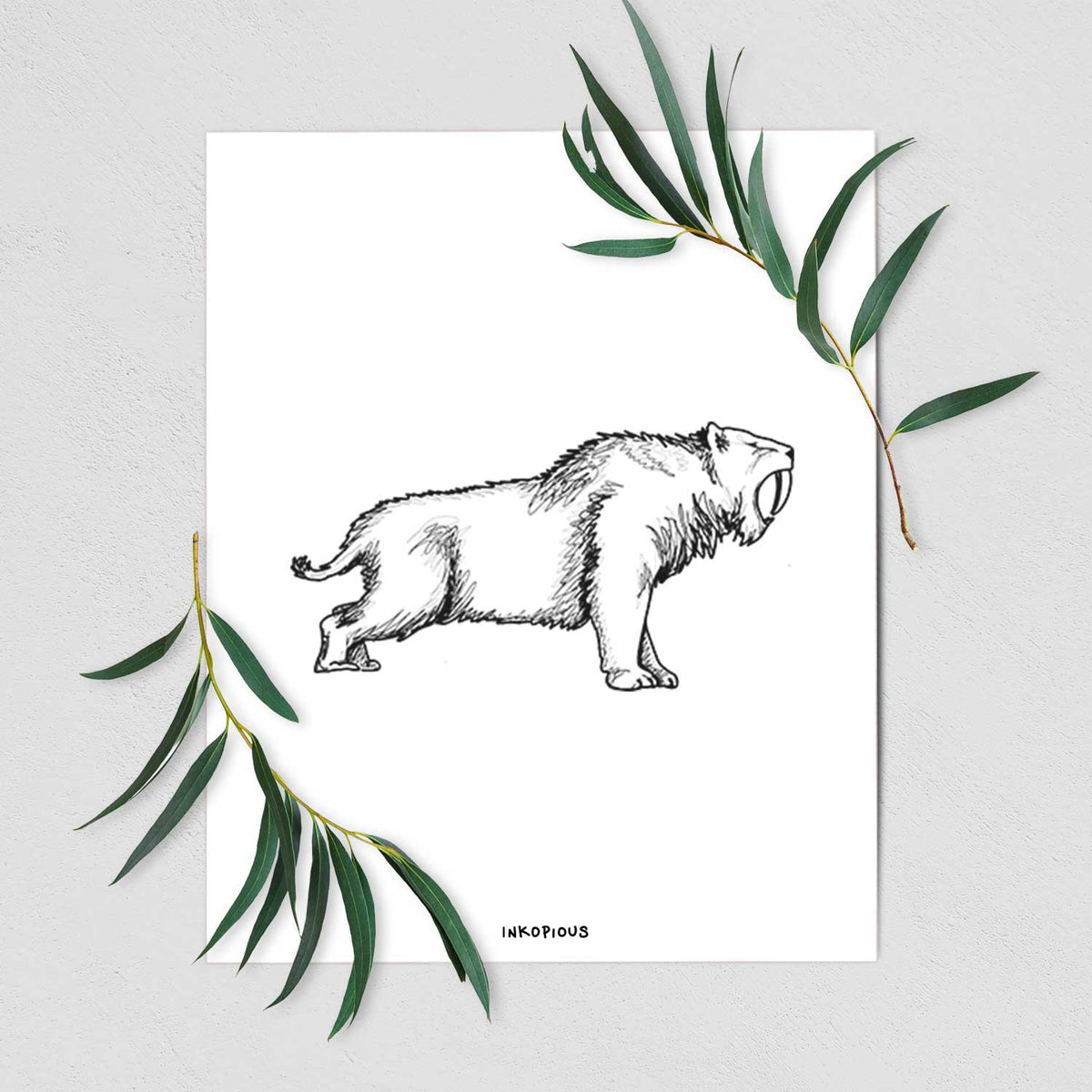 Saber-toothed Tiger - Smilodon - Fine Art Print