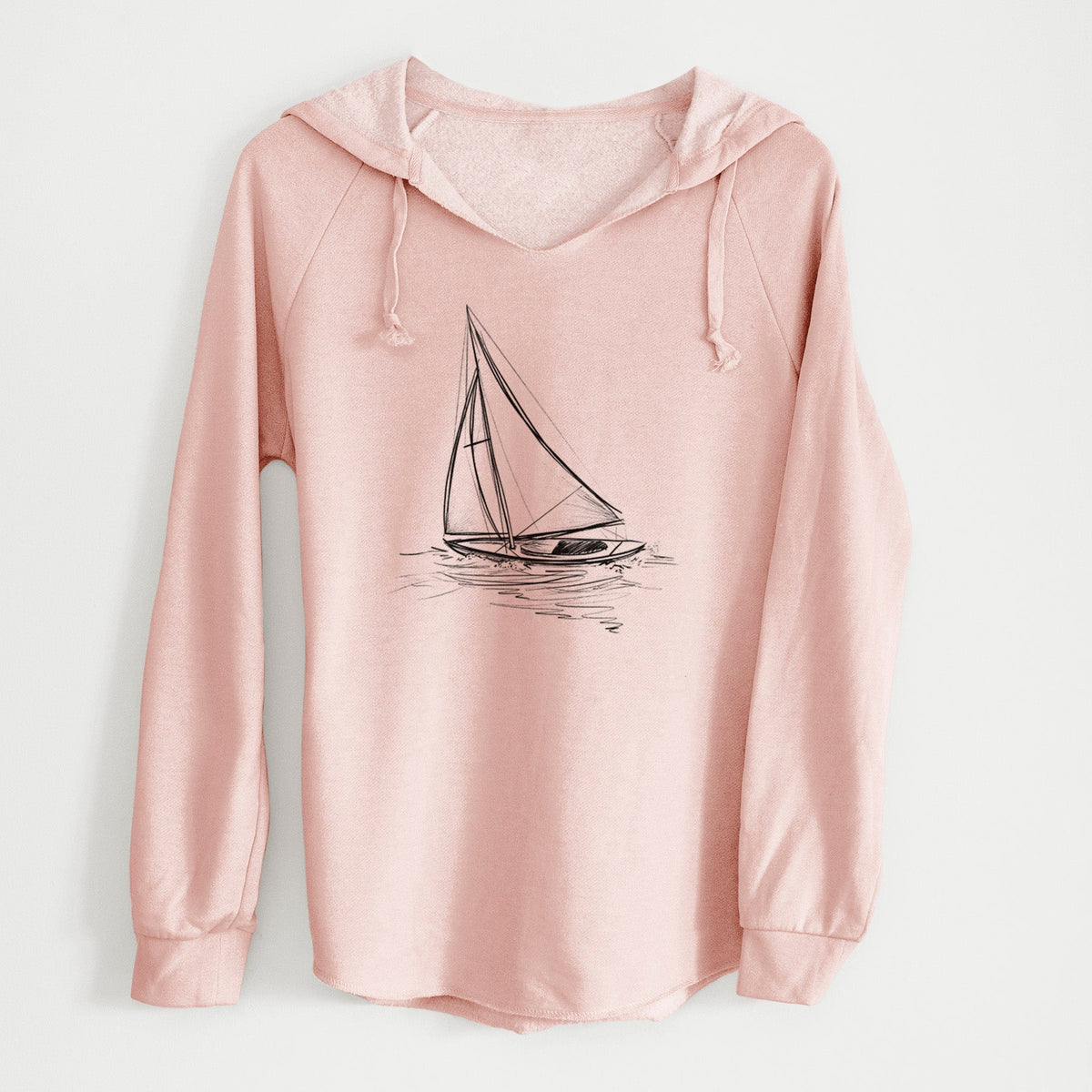 Heading Coastward - Sloop Sailboat - Cali Wave Hooded Sweatshirt
