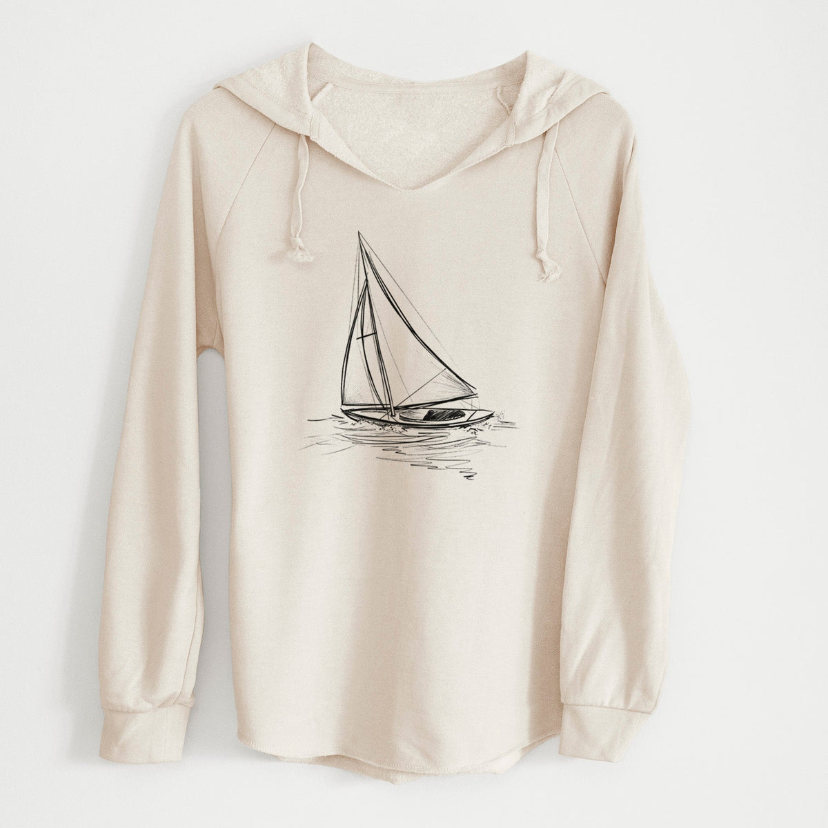 Heading Coastward - Sloop Sailboat - Cali Wave Hooded Sweatshirt