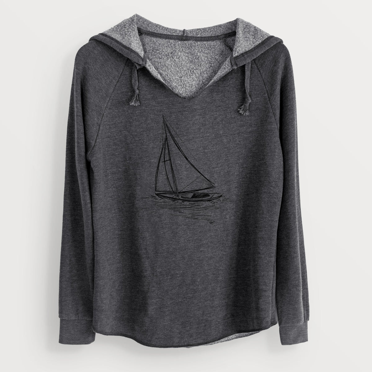 Heading Coastward - Sloop Sailboat - Cali Wave Hooded Sweatshirt