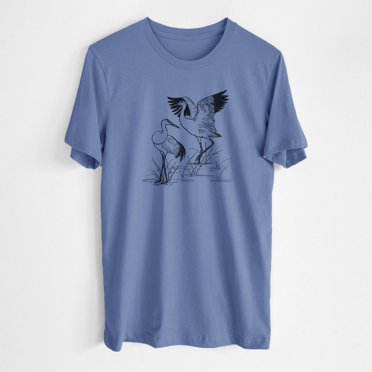 Sandhill Cranes - Grus canadensis - Lightweight 100% Cotton Unisex Crewneck
