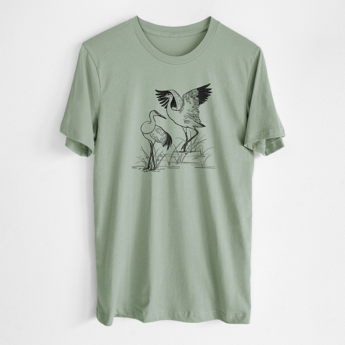 Sandhill Cranes - Grus canadensis - Lightweight 100% Cotton Unisex Crewneck