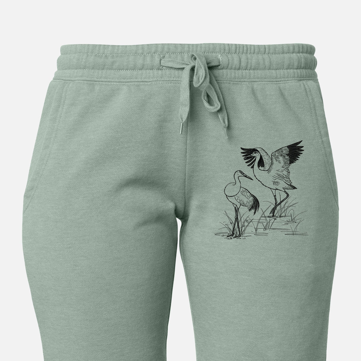 Sandhill Cranes - Grus canadensis - Women's Cali Wave Jogger Sweatpants