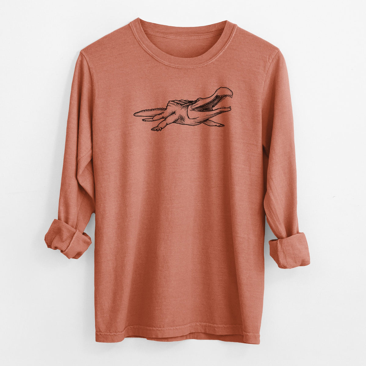 Sarcosuchus Imperator - Men's Heavyweight 100% Cotton Long Sleeve