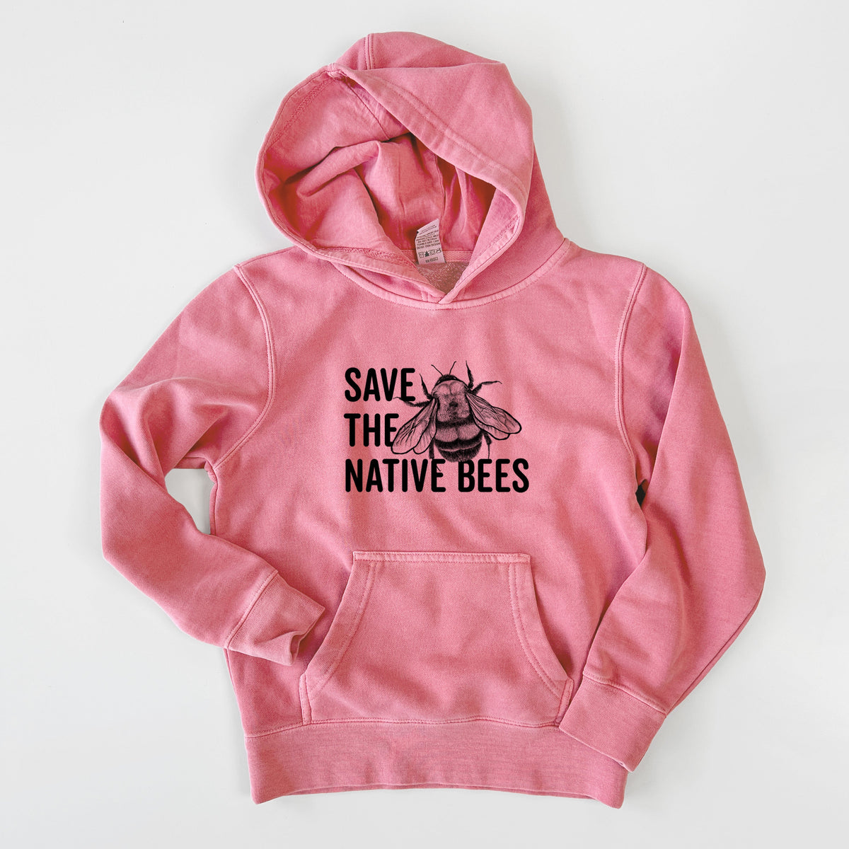 Save the Native Bees - Youth Pigment Dyed Hoodie
