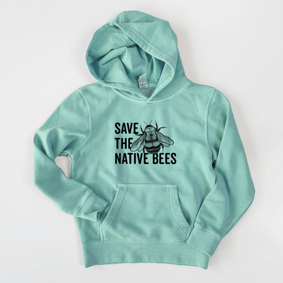 Save the Native Bees - Youth Pigment Dyed Hoodie