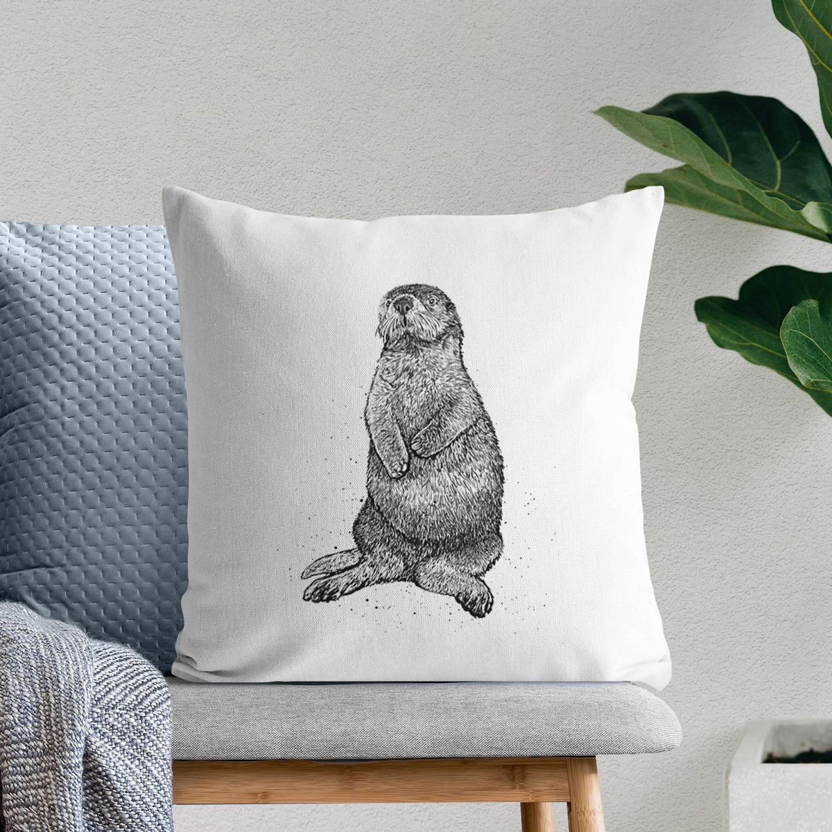 Enhydra lutris - California Sea Otter - Throw Pillow Cover