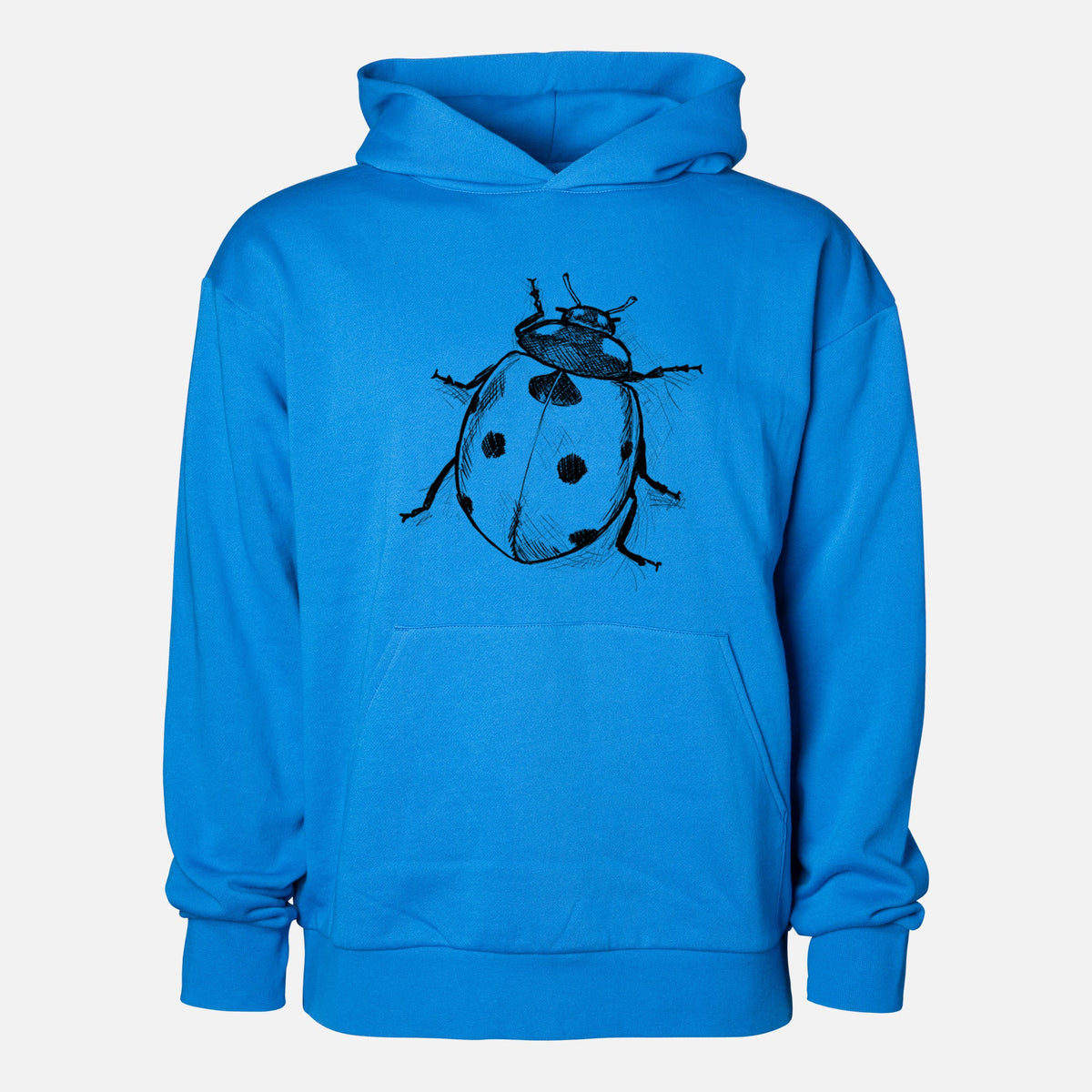 Coccinella septempunctata - Seven-spot Ladybird Ladybug  - Statement Midweight Hoodie