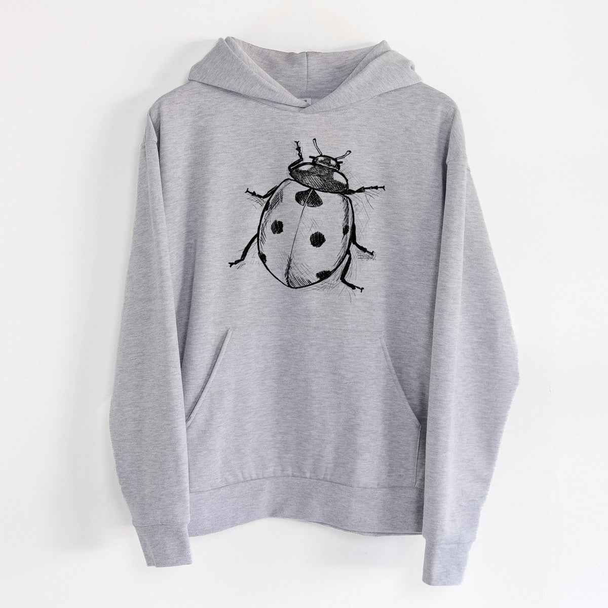 Coccinella septempunctata - Seven-spot Ladybird Ladybug  - Statement Midweight Hoodie