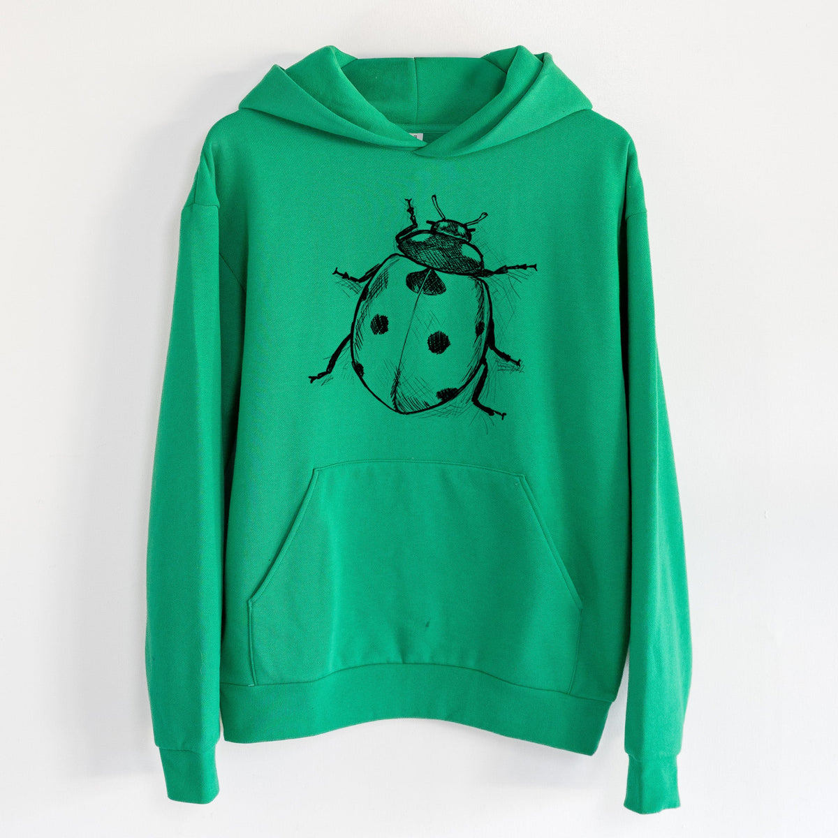 Coccinella septempunctata - Seven-spot Ladybird Ladybug  - Statement Midweight Hoodie