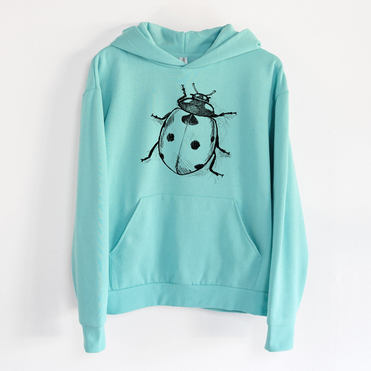 Coccinella septempunctata - Seven-spot Ladybird Ladybug  - Statement Midweight Hoodie