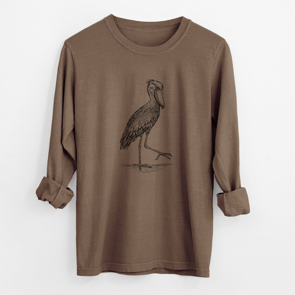 Shoebill Stork - Balaeniceps rex - Unisex Comfort Colors 100% Cotton Long Sleeve