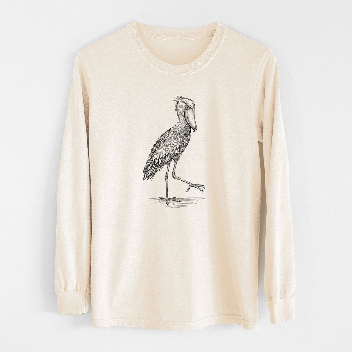 Shoebill Stork - Balaeniceps rex - Unisex Comfort Colors 100% Cotton Long Sleeve