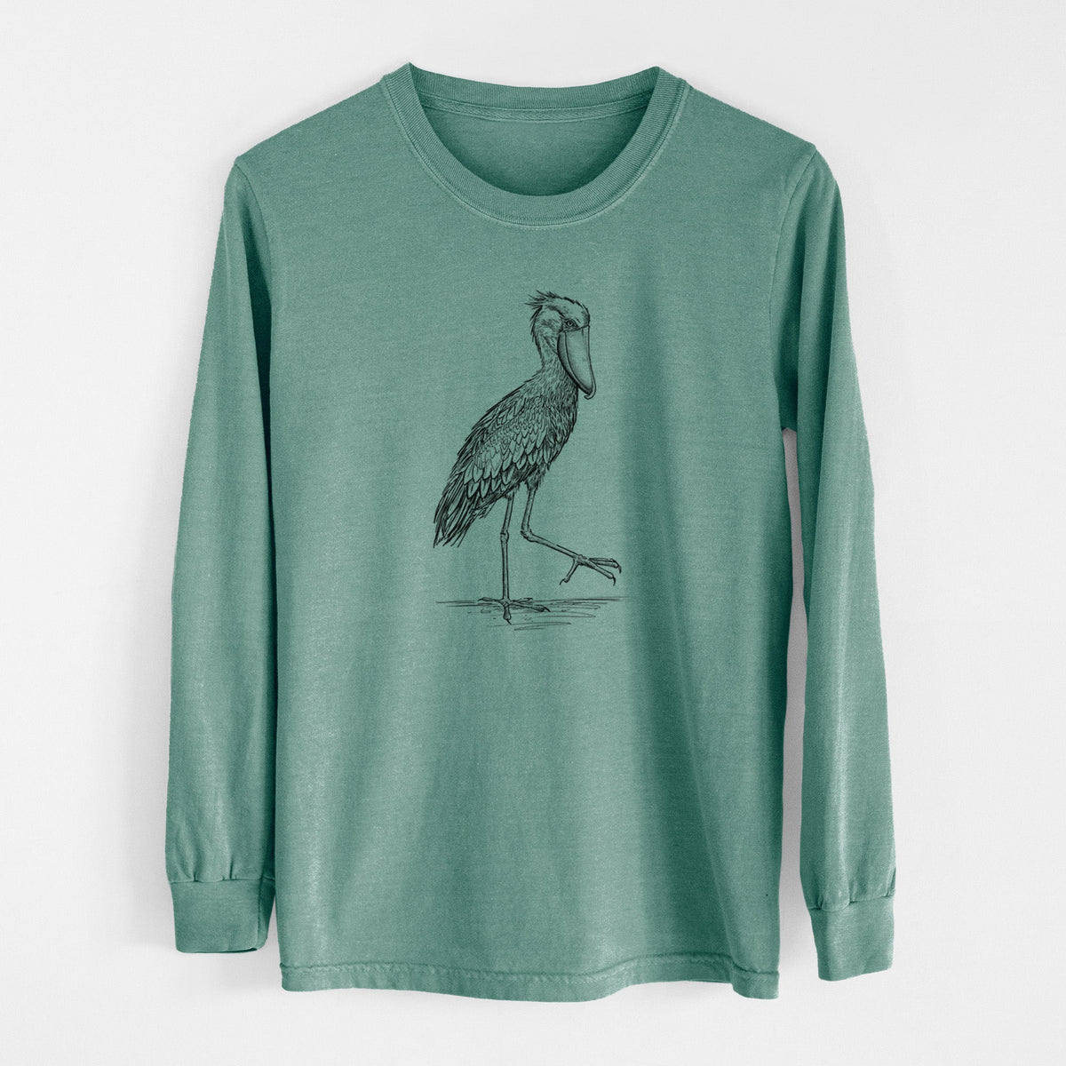 Shoebill Stork - Balaeniceps rex - Unisex Comfort Colors 100% Cotton Long Sleeve