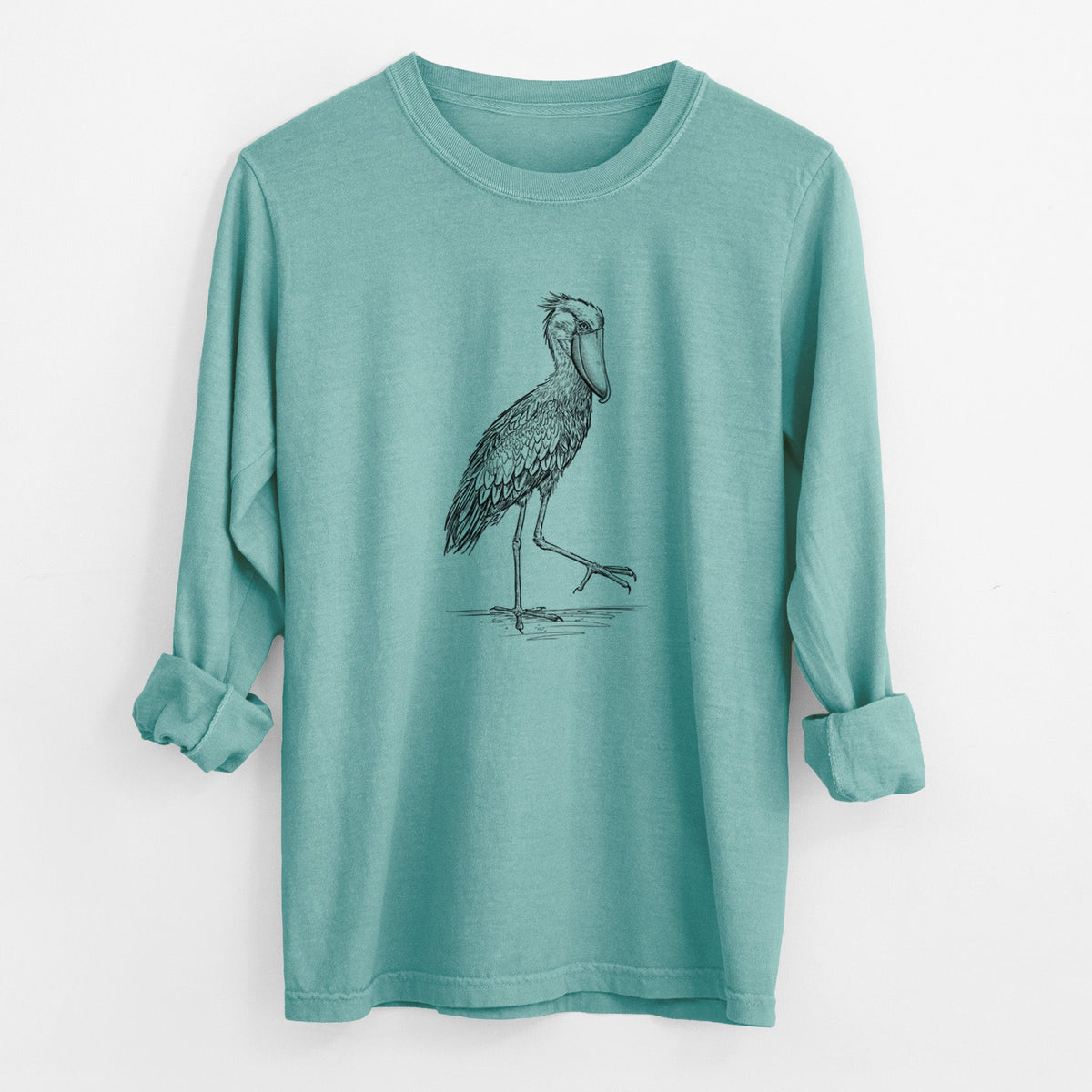 Shoebill Stork - Balaeniceps rex - Unisex Comfort Colors 100% Cotton Long Sleeve