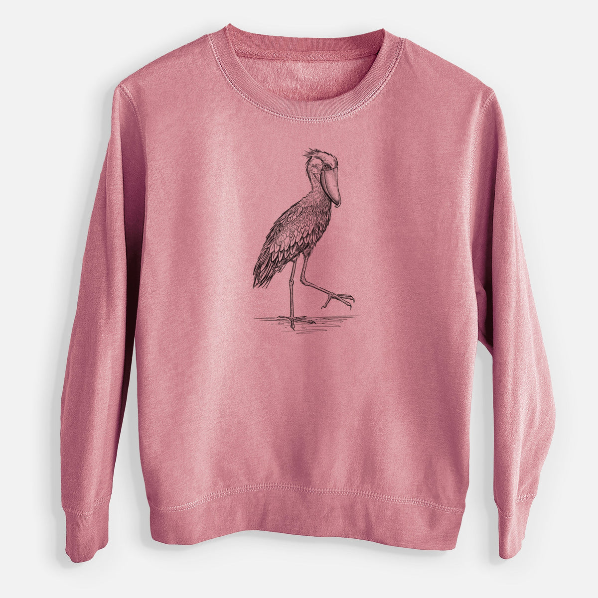Shoebill Stork - Balaeniceps rex - Youth Lightweight Crewneck Sweatshirt