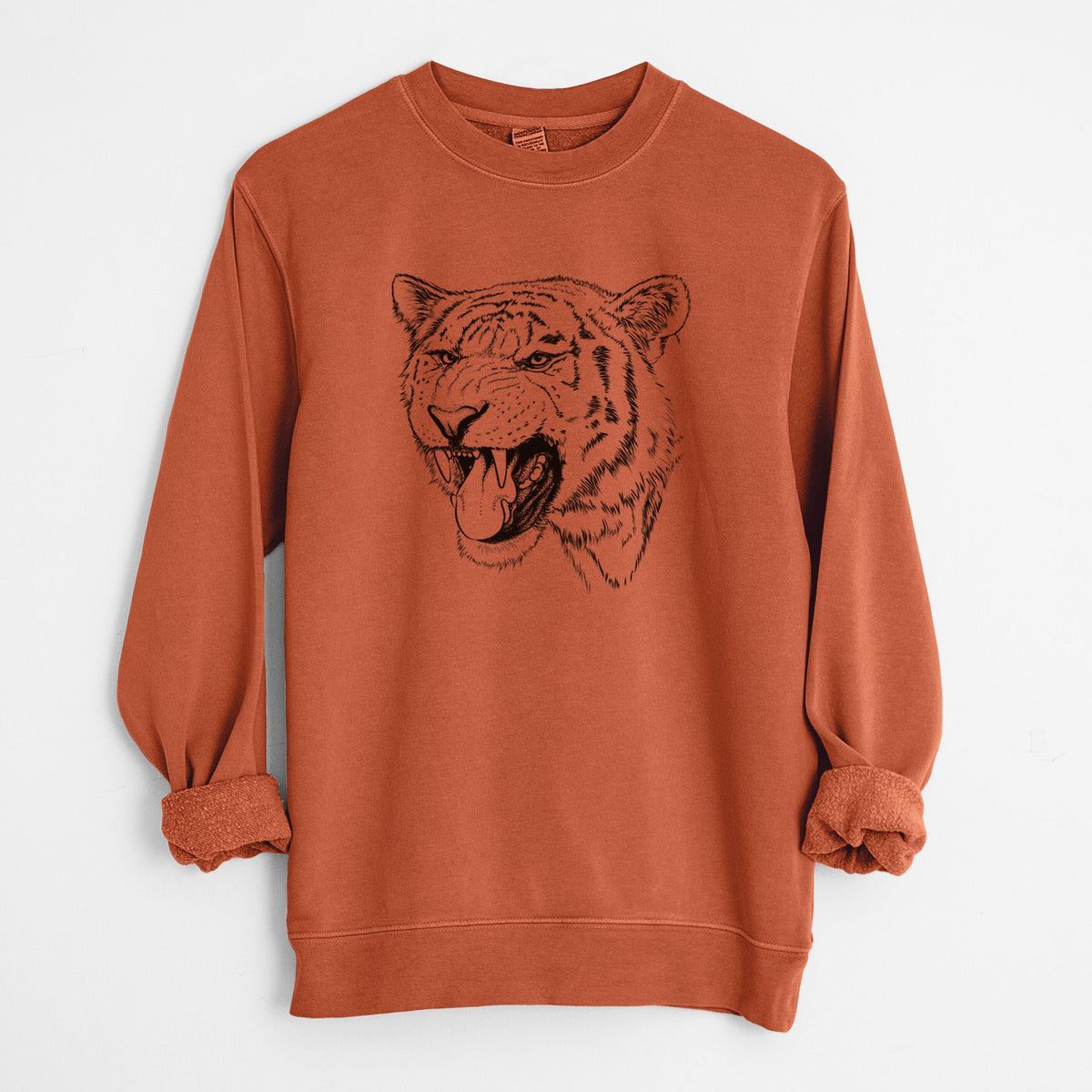 Siberian Tiger - Panthera tigris altaica - Unisex Pigment Dyed Crew Sweatshirt