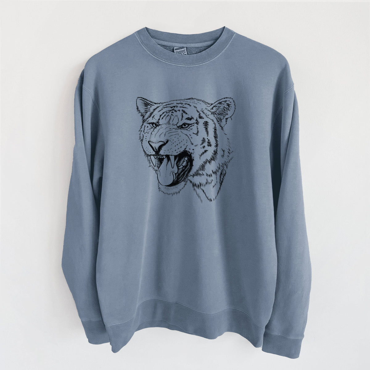 Siberian Tiger - Panthera tigris altaica - Unisex Pigment Dyed Crew Sweatshirt
