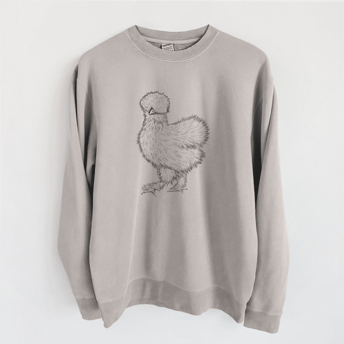 Silkie Chicken - Unisex Pigment Dyed Crew Sweatshirt