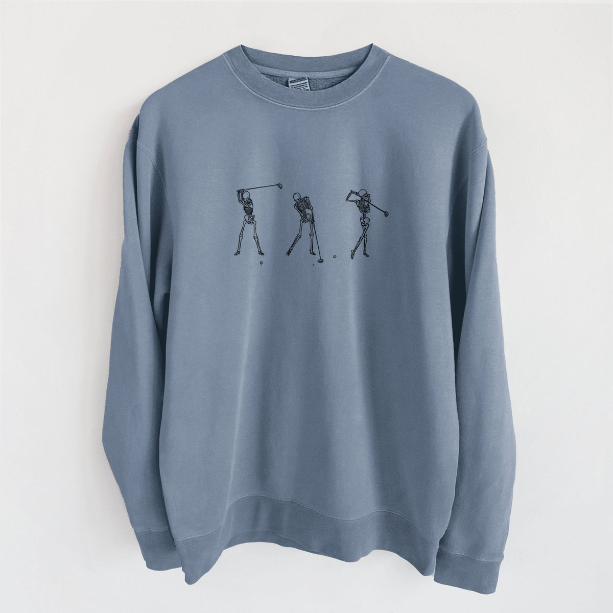 The Golf Swing - Skeleton Collection - Unisex Pigment Dyed Crew Sweatshirt
