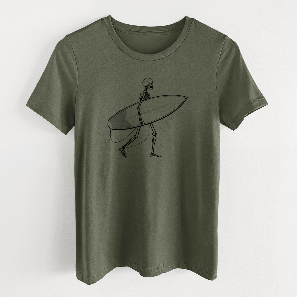 Seeking Swells - Skeleton Collection - Women's Lightweight Relaxed Fit 100% Cotton Crewneck