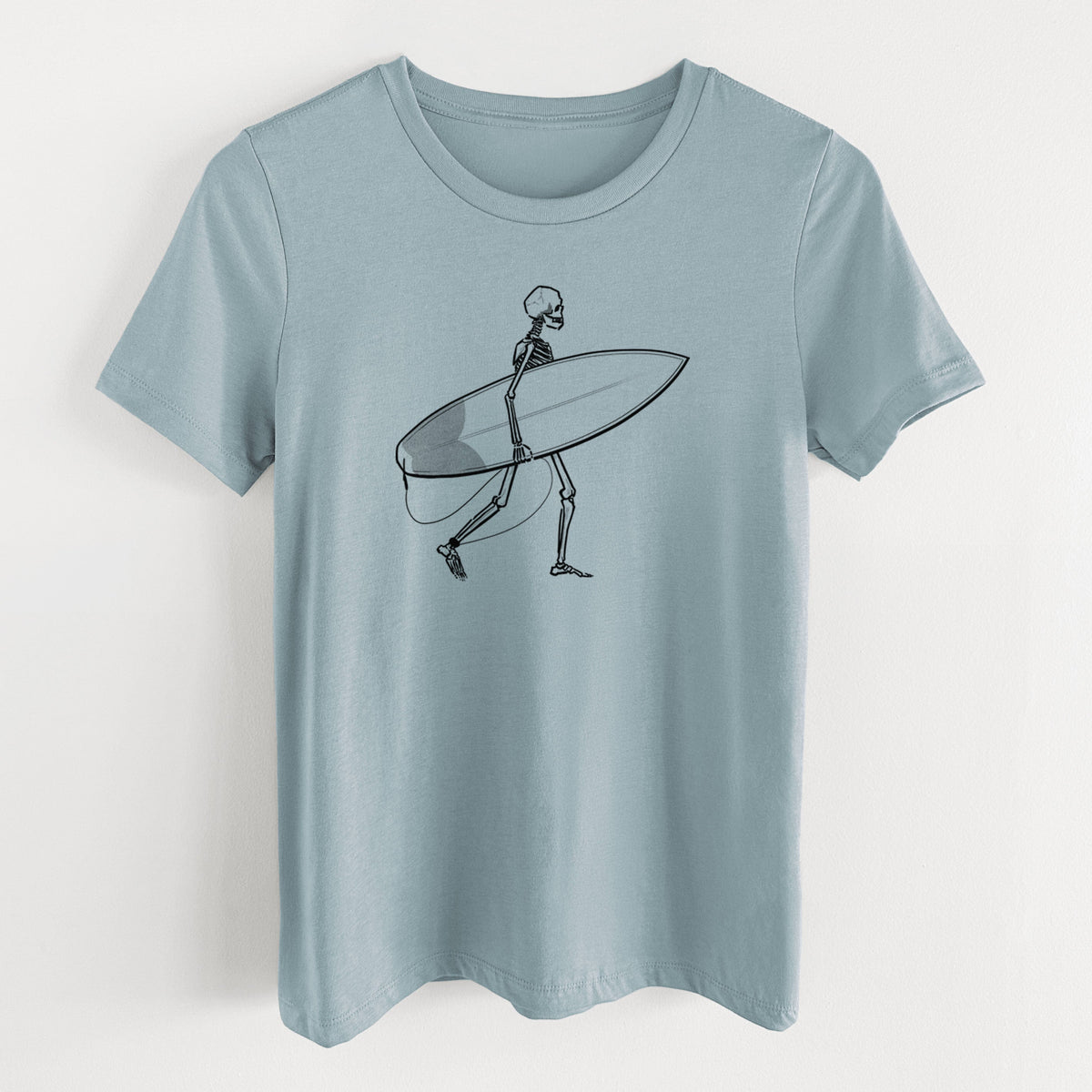 Seeking Swells - Skeleton Collection - Women's Lightweight Relaxed Fit 100% Cotton Crewneck