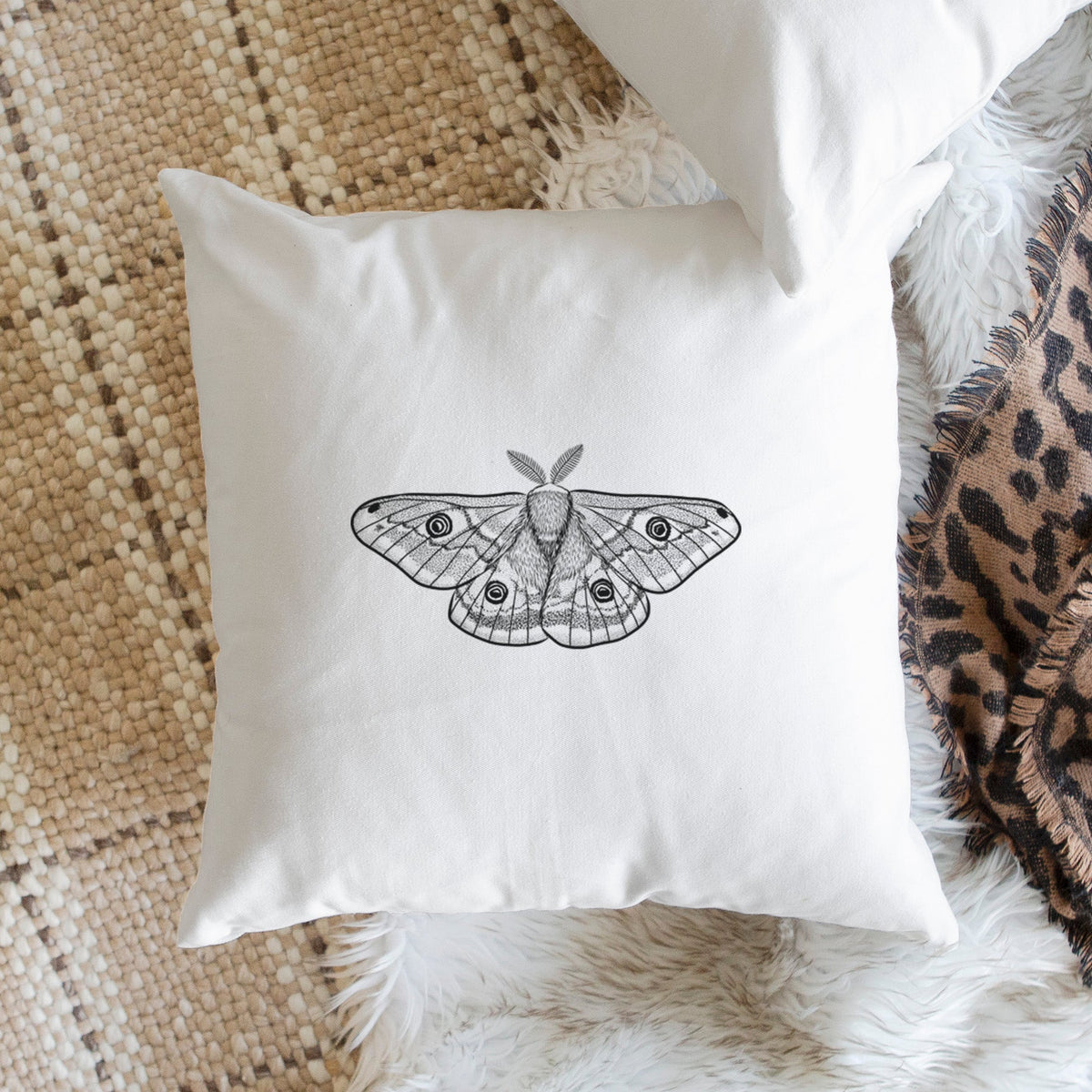 Saturnia pavonia - Small Emperor Moth - Throw Pillow Cover