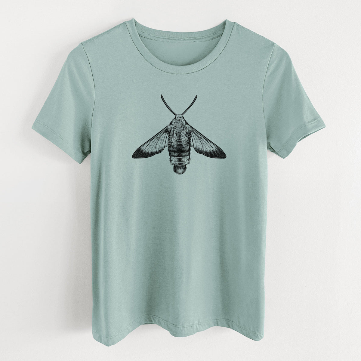 Snowberry Clearwing Moth - Hemaris diffinis - Women's Lightweight Relaxed Fit 100% Cotton Crewneck