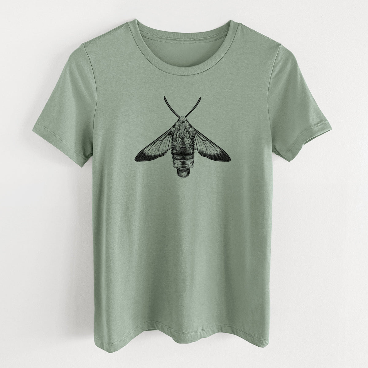 Snowberry Clearwing Moth - Hemaris diffinis - Women's Lightweight Relaxed Fit 100% Cotton Crewneck