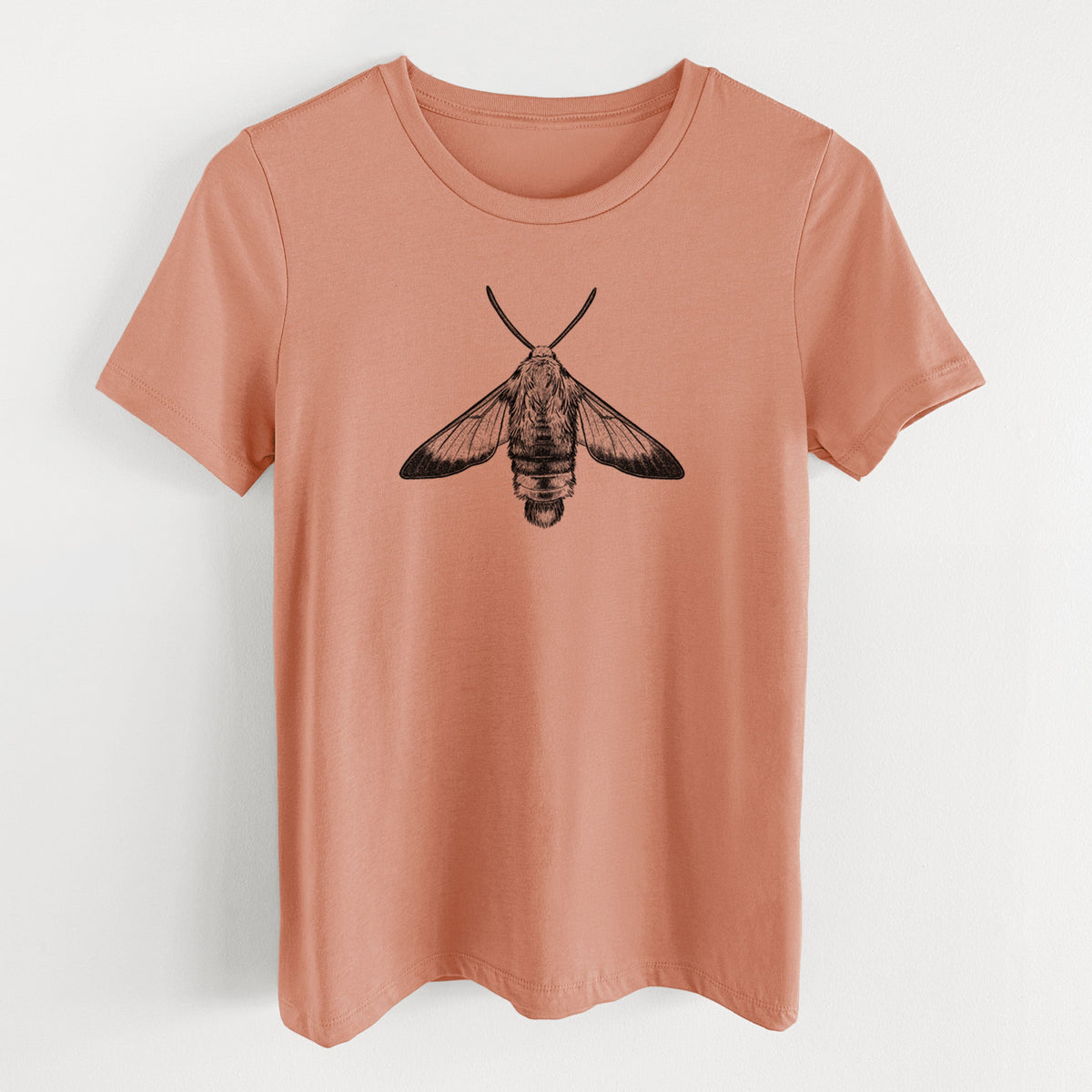 Snowberry Clearwing Moth - Hemaris diffinis - Women's Lightweight Relaxed Fit 100% Cotton Crewneck