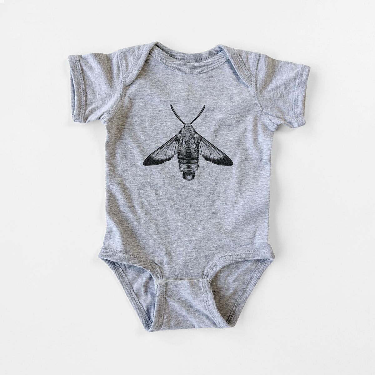 Snowberry Clearwing Moth - Hemaris diffinis - Baby Fine Jersey Bodysuit