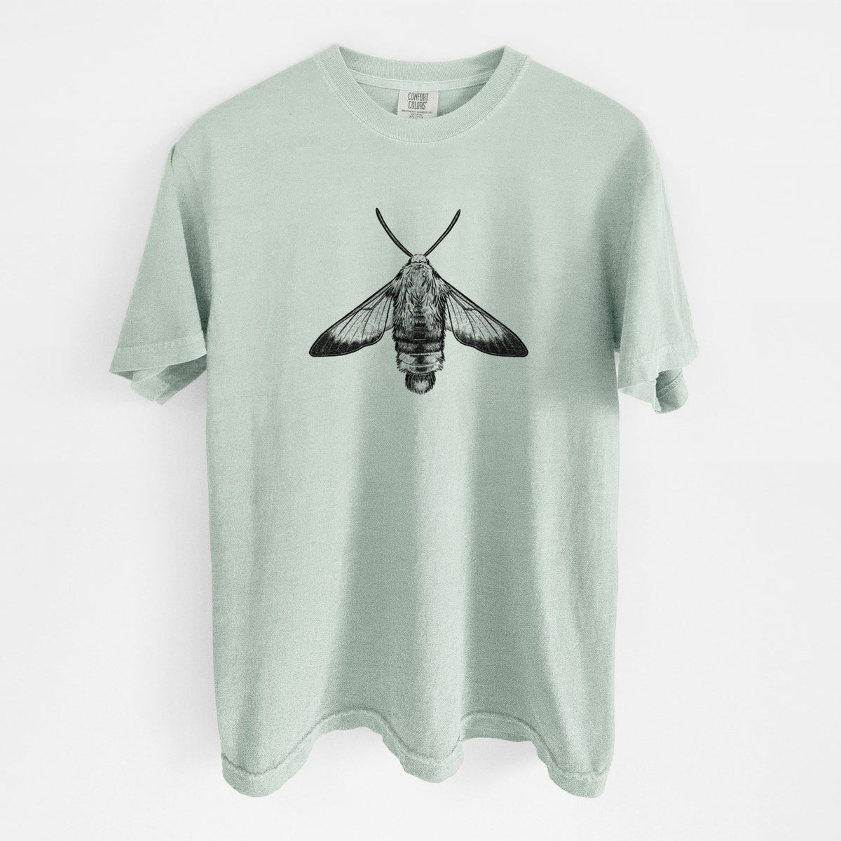 Snowberry Clearwing Moth - Hemaris diffinis - Unisex Comfort Colors Garment-Dyed Heavyweight T-shirt