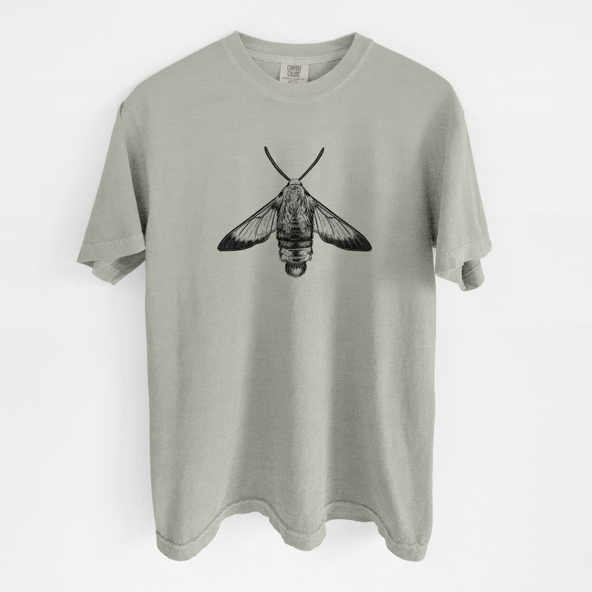 Snowberry Clearwing Moth - Hemaris diffinis - Unisex Comfort Colors Garment-Dyed Heavyweight T-shirt