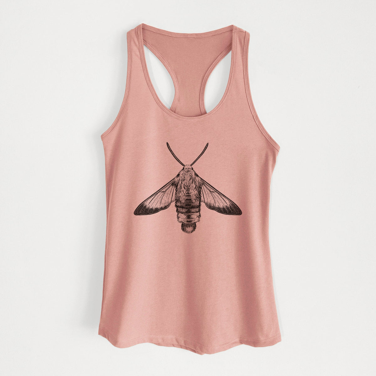 Snowberry Clearwing Moth - Hemaris diffinis - Women's Racerback Tanktop