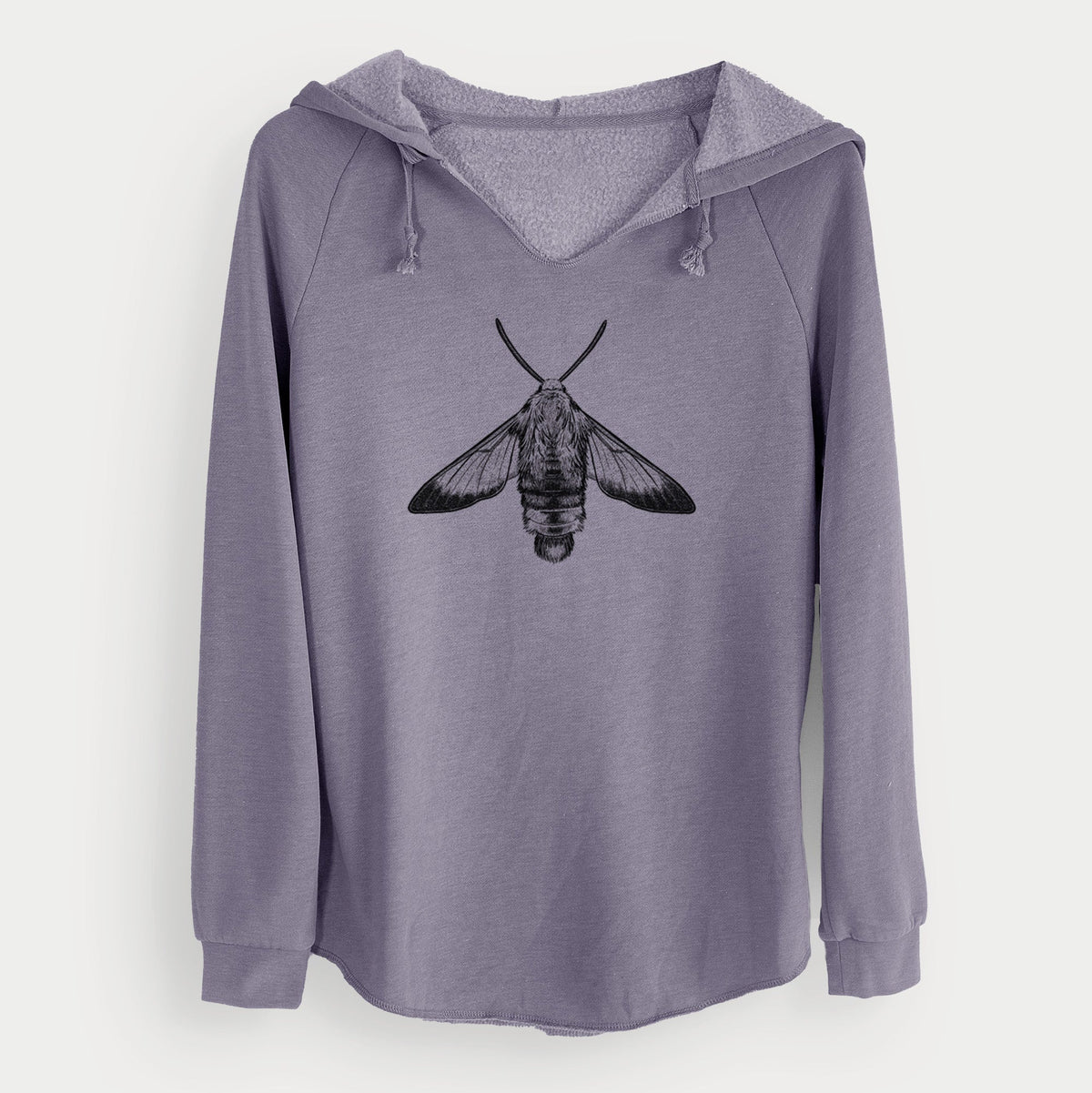 Snowberry Clearwing Moth - Hemaris diffinis - Cali Wave Hooded Sweatshirt