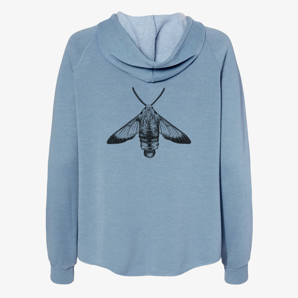 Snowberry Clearwing Moth - Hemaris diffinis - Women's Cali Wave Zip-Up Sweatshirt