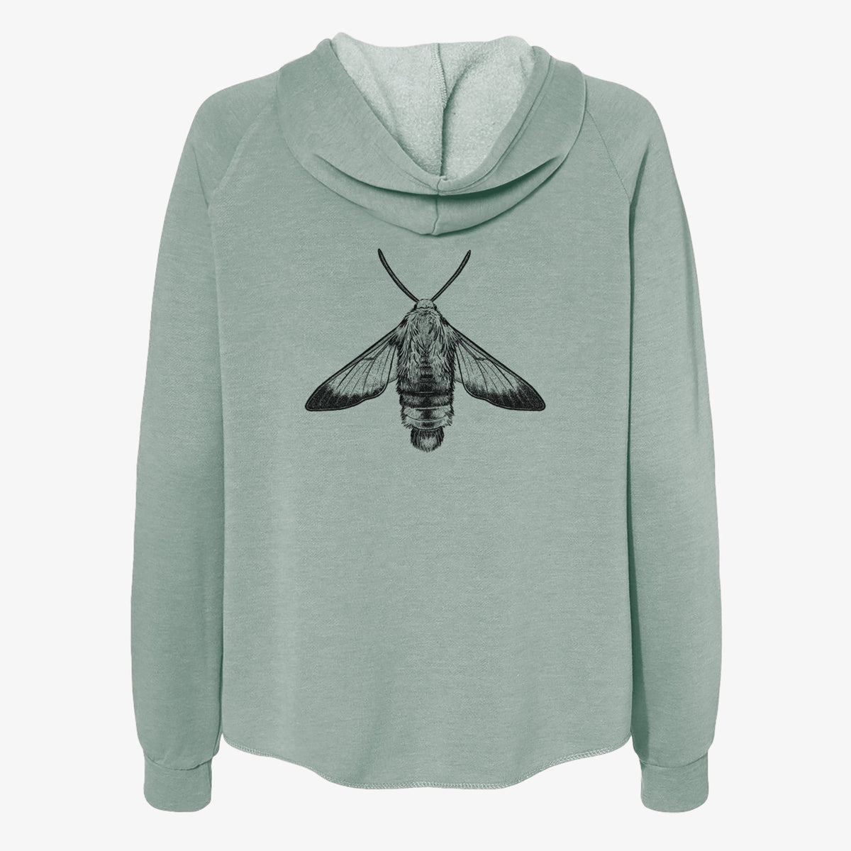 Snowberry Clearwing Moth - Hemaris diffinis - Women's Cali Wave Zip-Up Sweatshirt