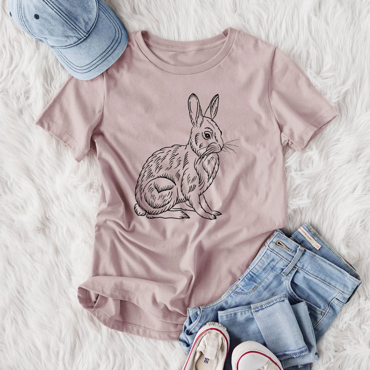 Snowshoe Hare - Women's Lightweight Relaxed Fit 100% Cotton Crewneck