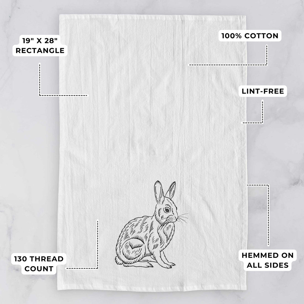 Snowshoe Hare Tea Towel