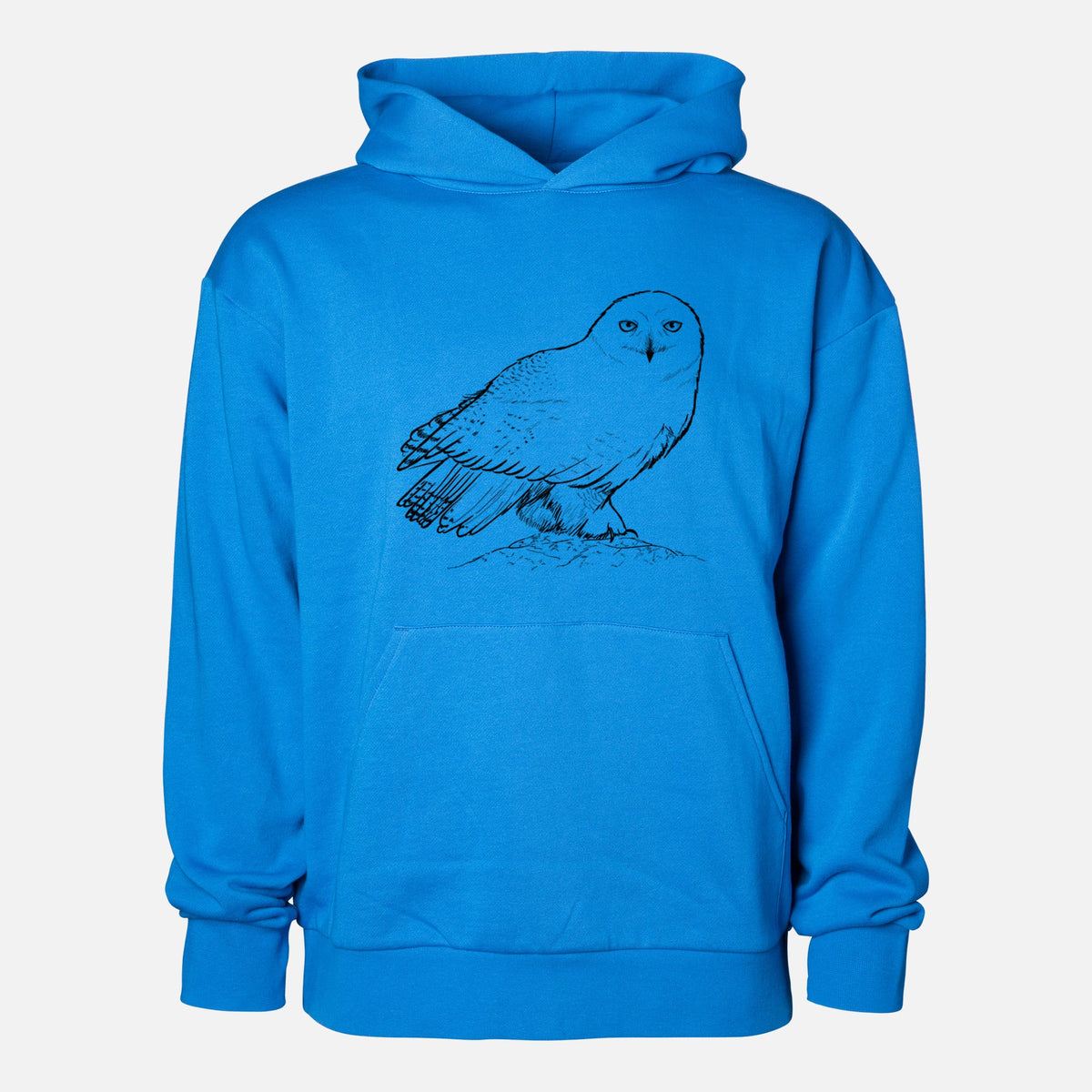 Snowy Owl - Bubo scandiacus  - Statement Midweight Hoodie