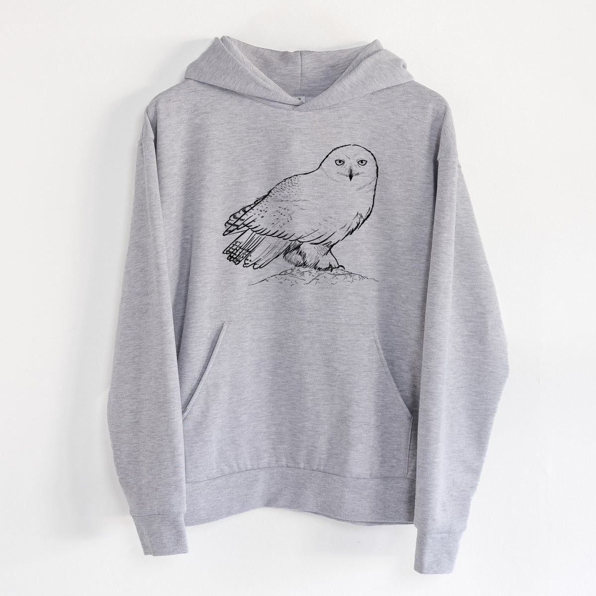 Snowy Owl - Bubo scandiacus  - Statement Midweight Hoodie