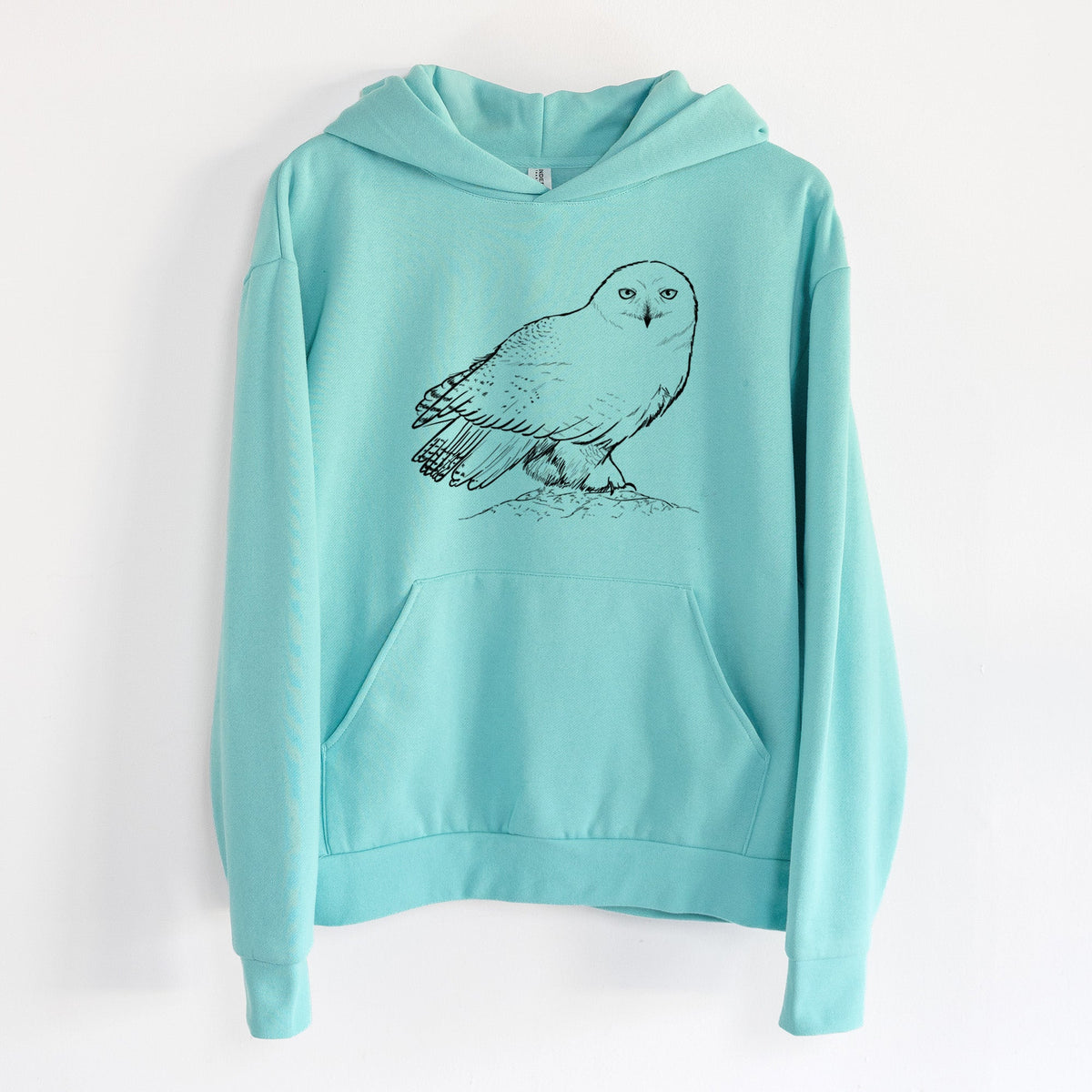 Snowy Owl - Bubo scandiacus  - Statement Midweight Hoodie