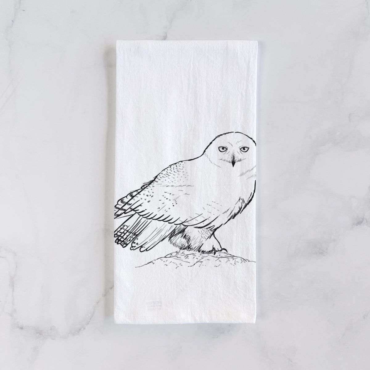 Snowy Owl - Bubo scandiacus Tea Towel