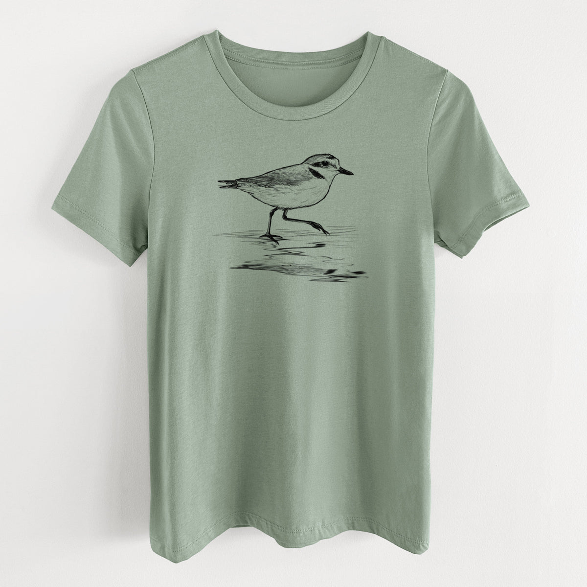 Western Snowy Plover - Charadrius nivosus nivosus - Women's Lightweight Relaxed Fit 100% Cotton Crewneck