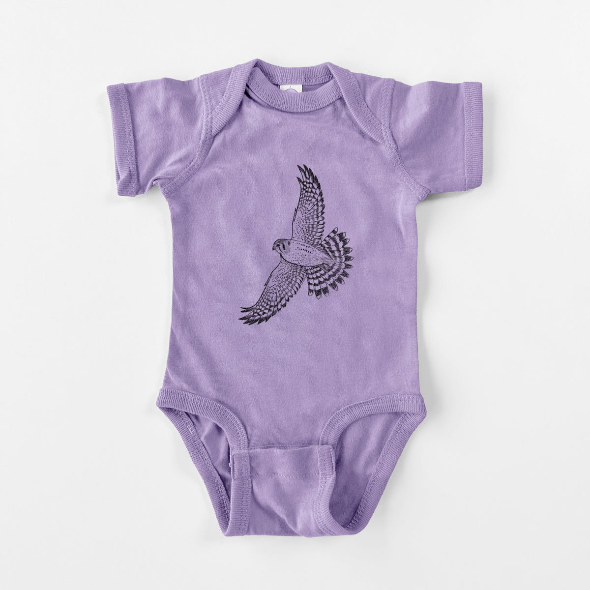 Soaring American Kestrel - Falco sparverius - Baby Fine Jersey Bodysuit