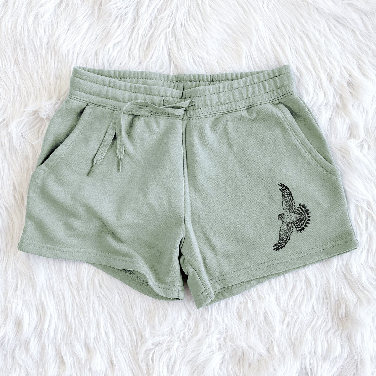 Soaring American Kestrel - Falco sparverius - Women's Cali Wave Shorts