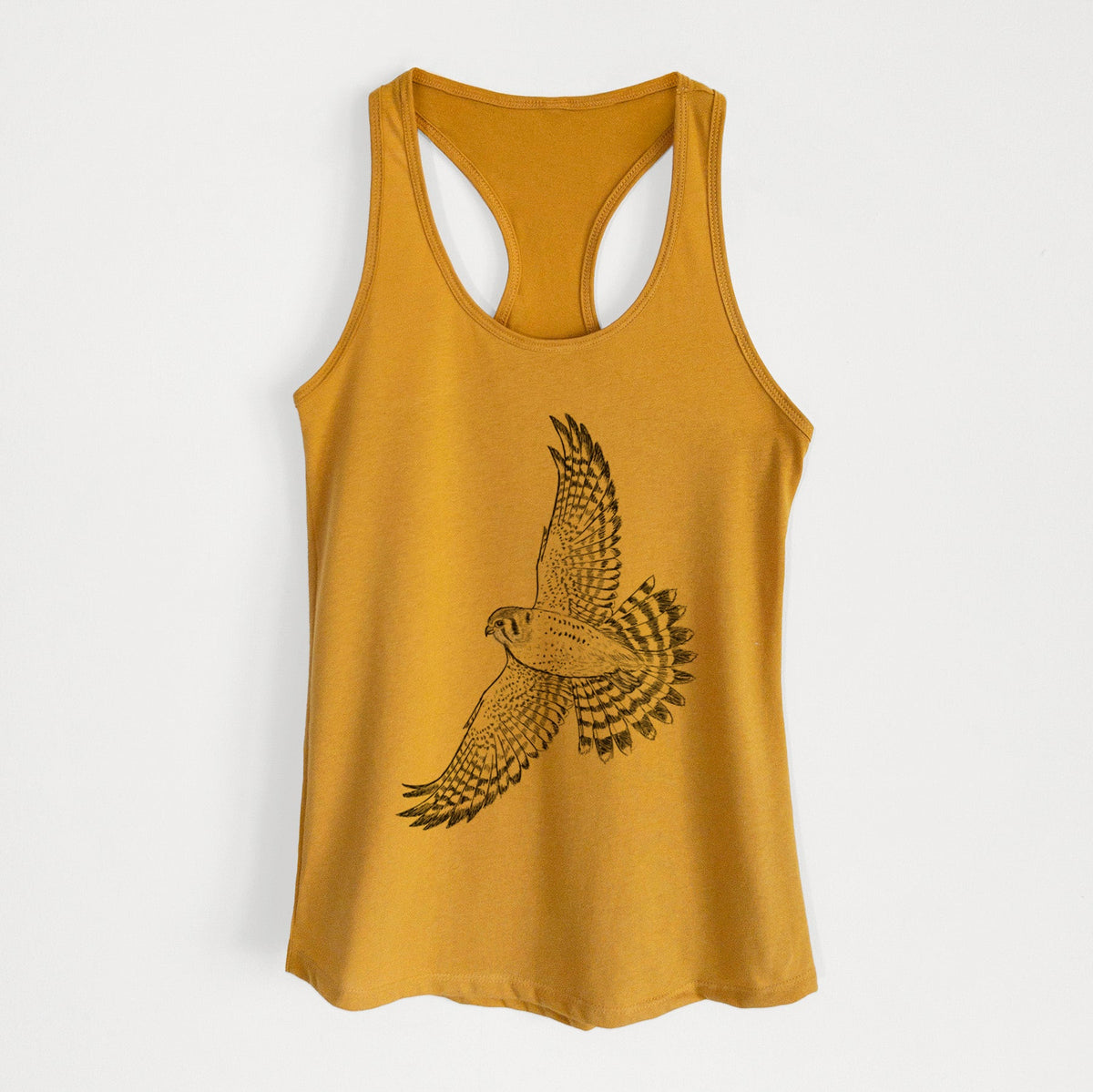 Soaring American Kestrel - Falco sparverius - Women's Racerback Tanktop