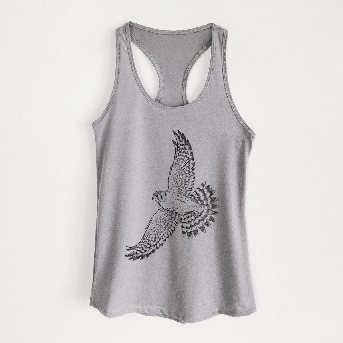 Soaring American Kestrel - Falco sparverius - Women's Racerback Tanktop